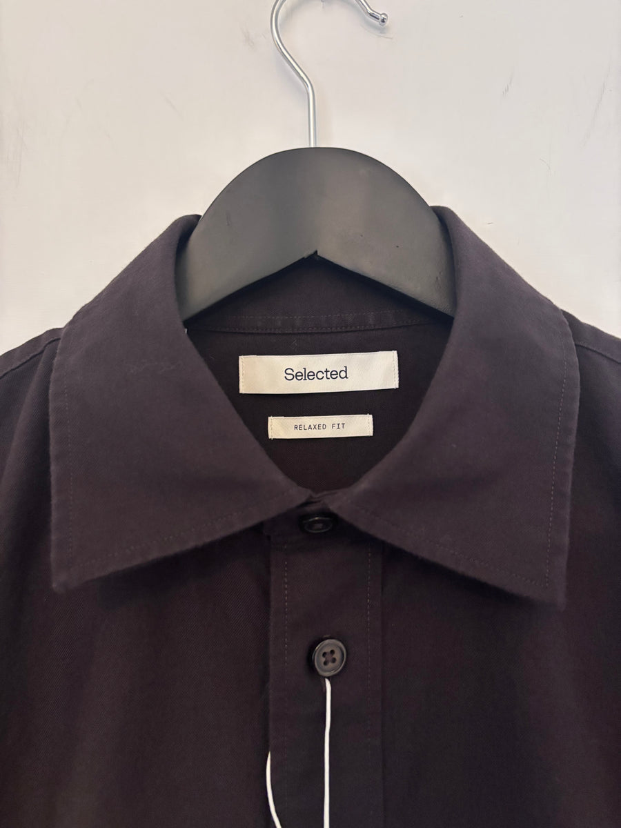 Selected Homme Rlxsinus Heavy Oxford Shirt Chocolate Torte