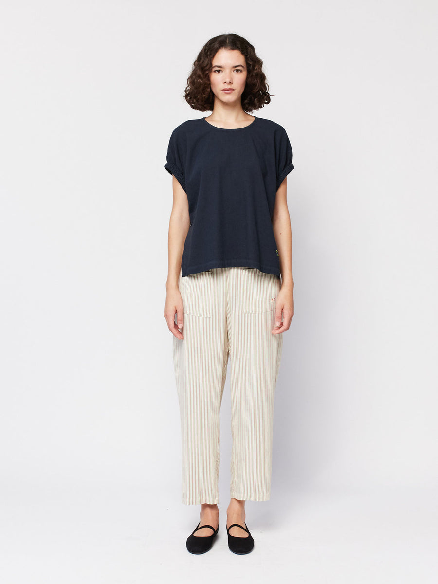 Bobo Choses Linen Blend Blouse Top Organic Navy