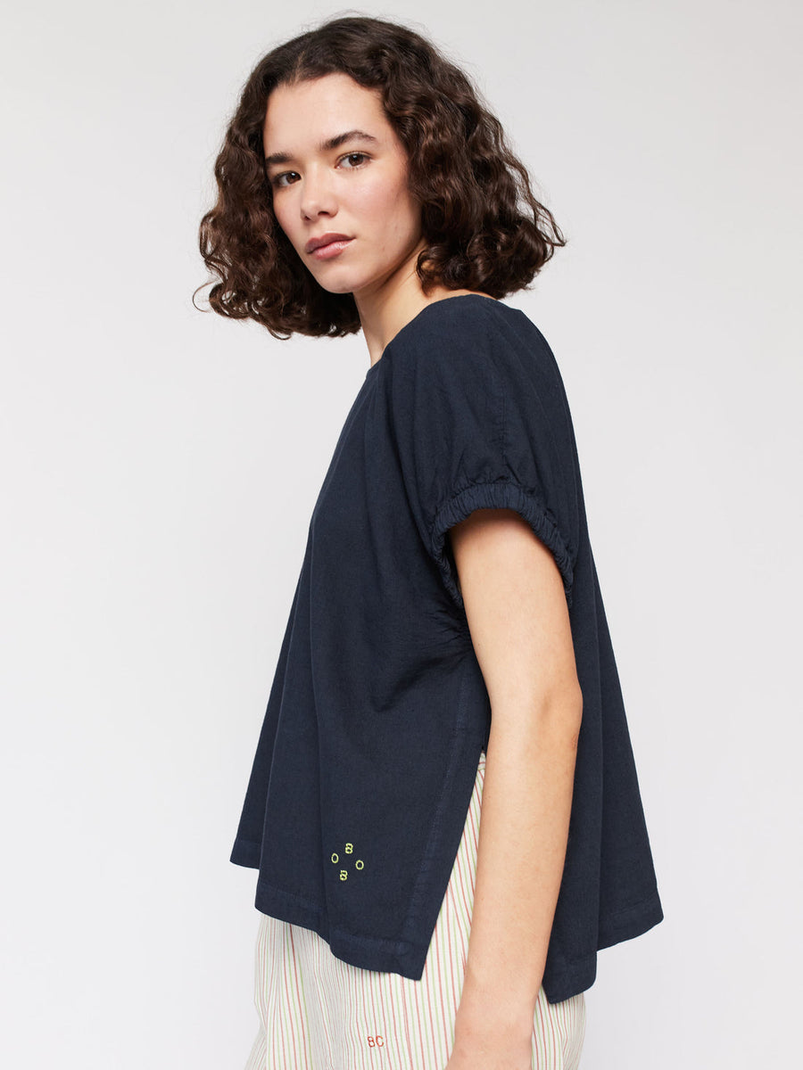 Bobo Choses Linen Blend Blouse Top Organic Navy