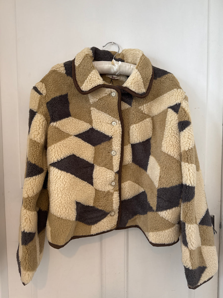 Hod Paris Sixties Style Patchwork Pattern Jacket Coat