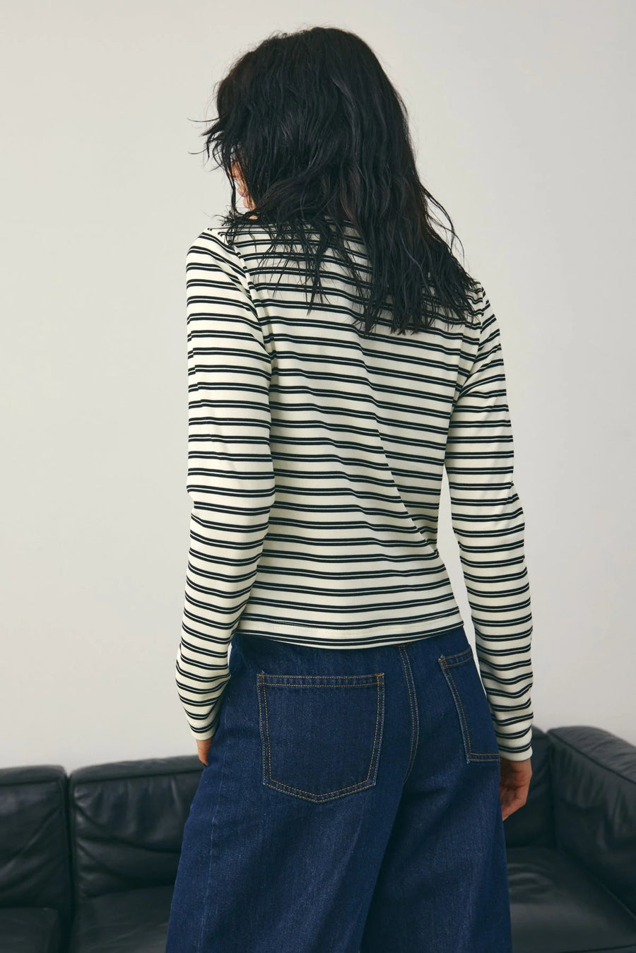 Noella Caryll Black Stripe Top
