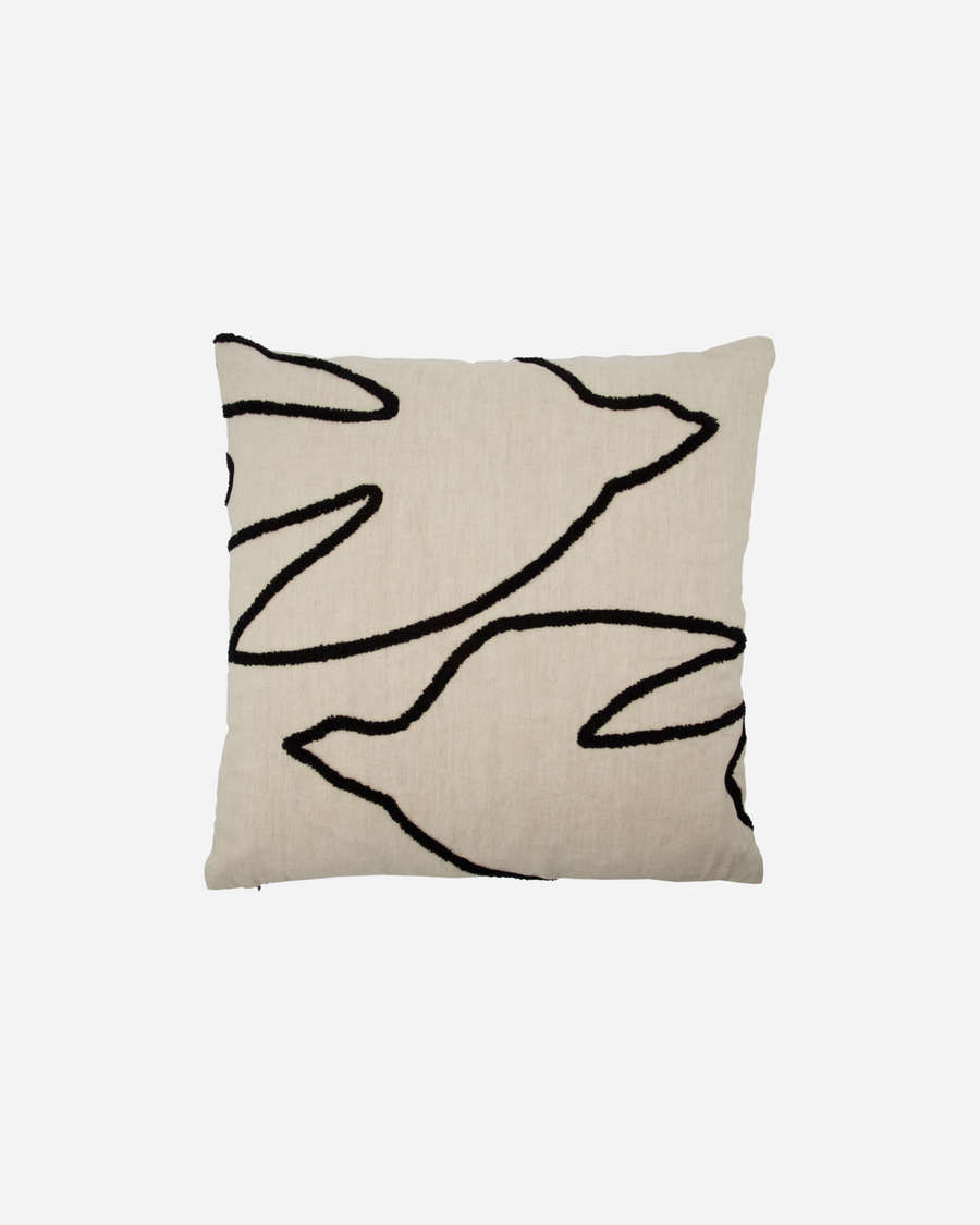 House Doctor Cushion Cover, HDFly, Black:Off White