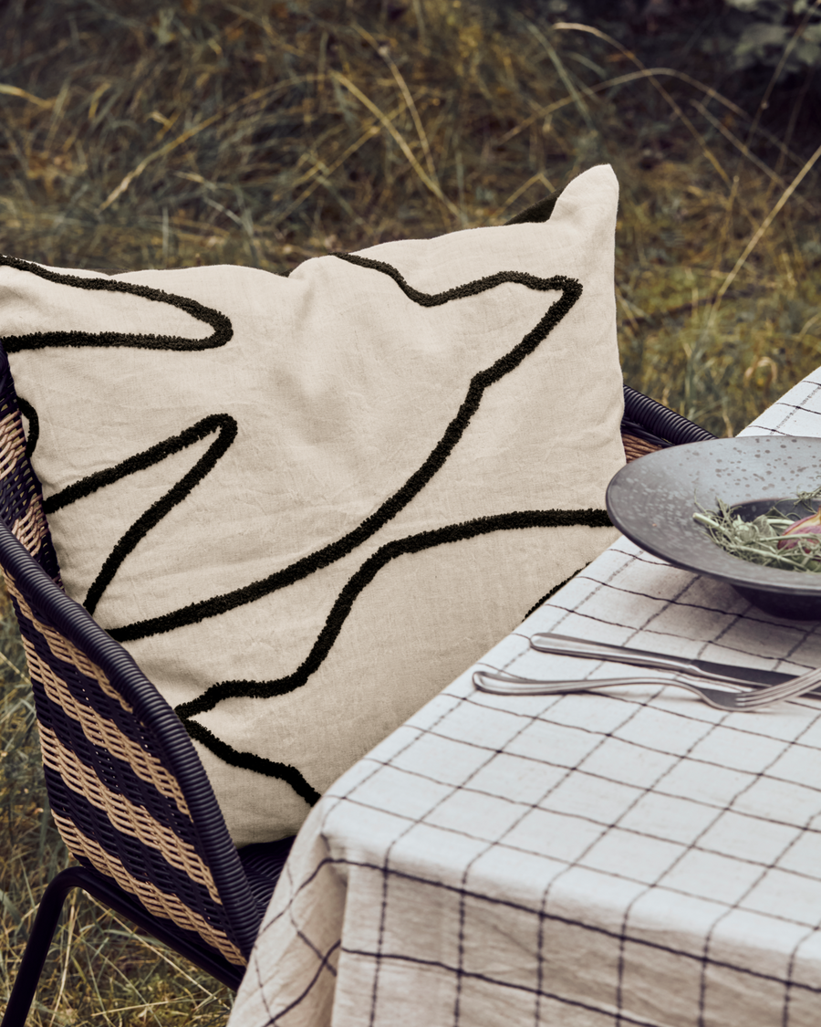 House Doctor Cushion Cover, HDFly, Black:Off White