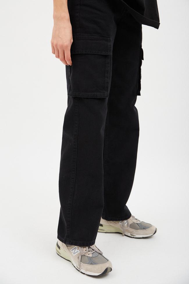 Dr Denim Echo Utility Jeans Dim Black Trousers Cargos