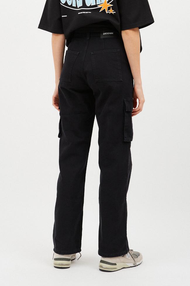 Dr Denim Echo Utility Jeans Dim Black Trousers Cargos