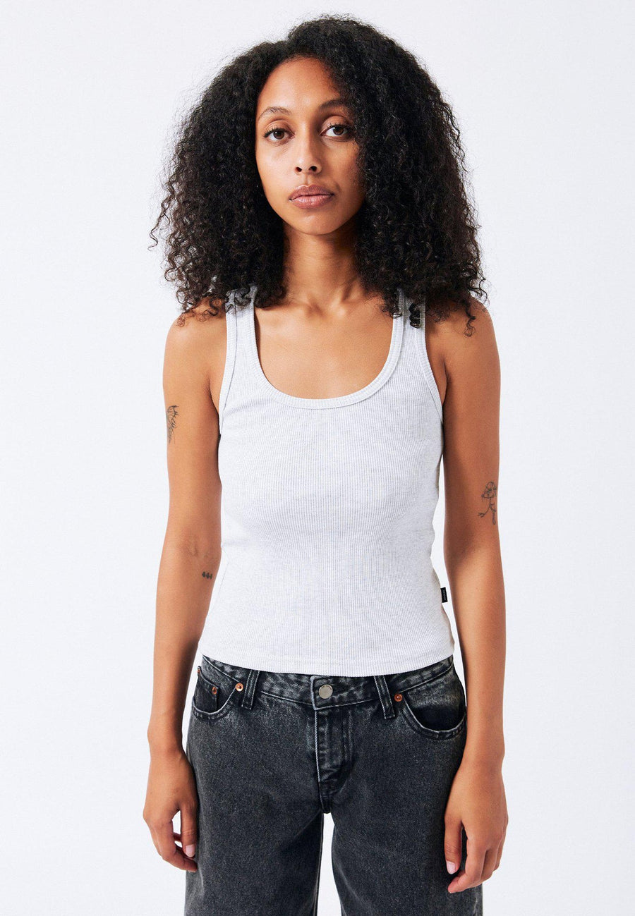 Dr Denim Nyla Vest Top Ribbed Cotton