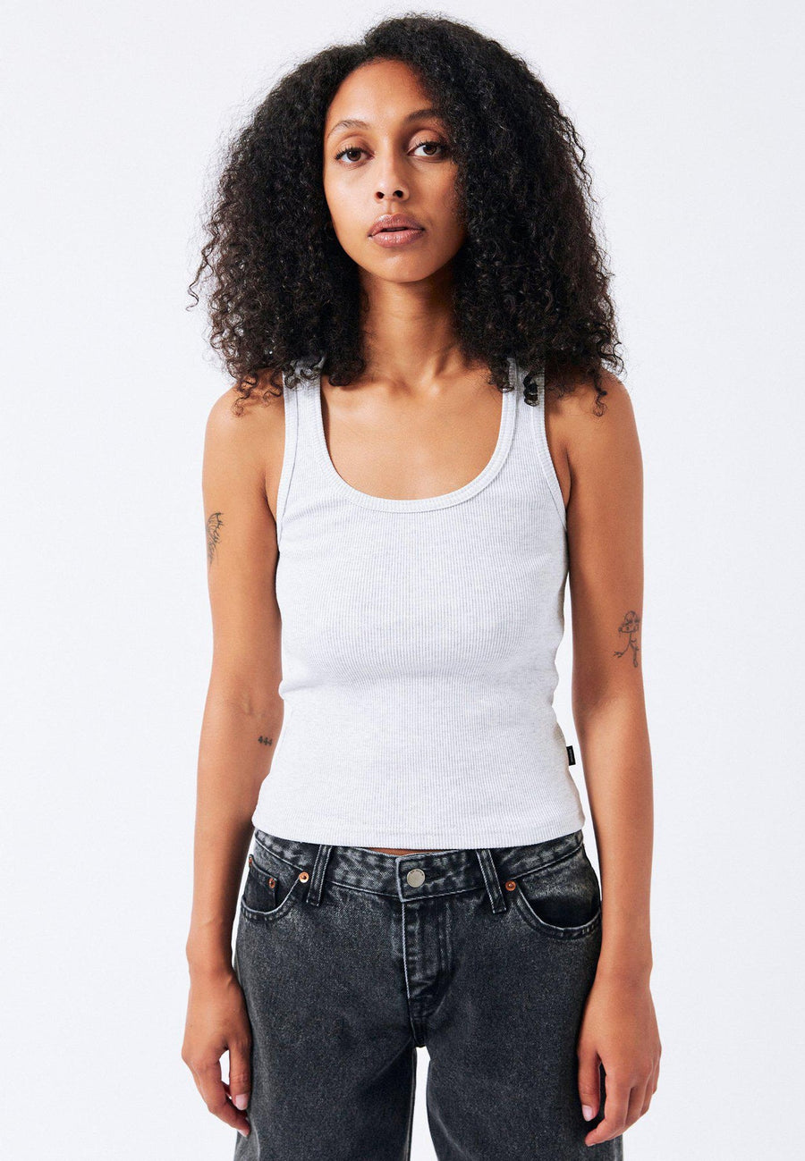 Dr Denim Nyla Vest Top Ribbed Cotton