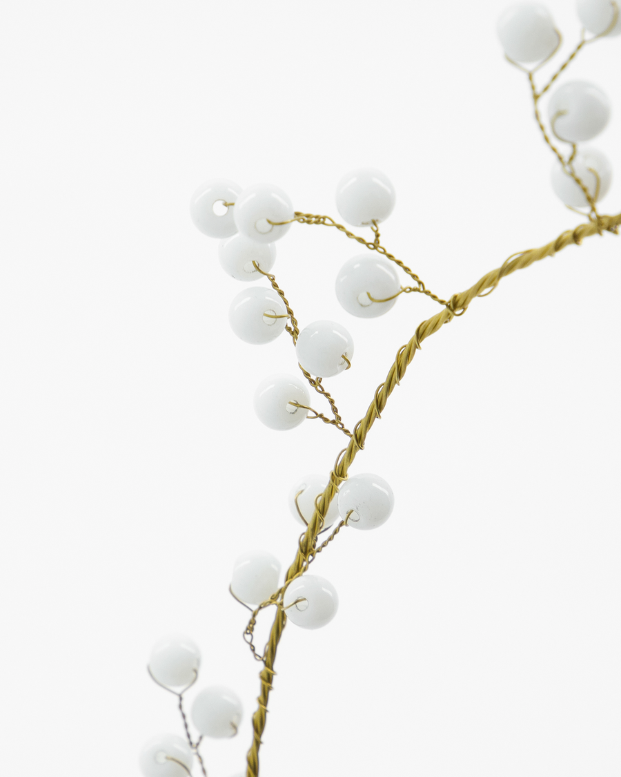 House Doctor Christmas Ornament, HDBird, White Brass