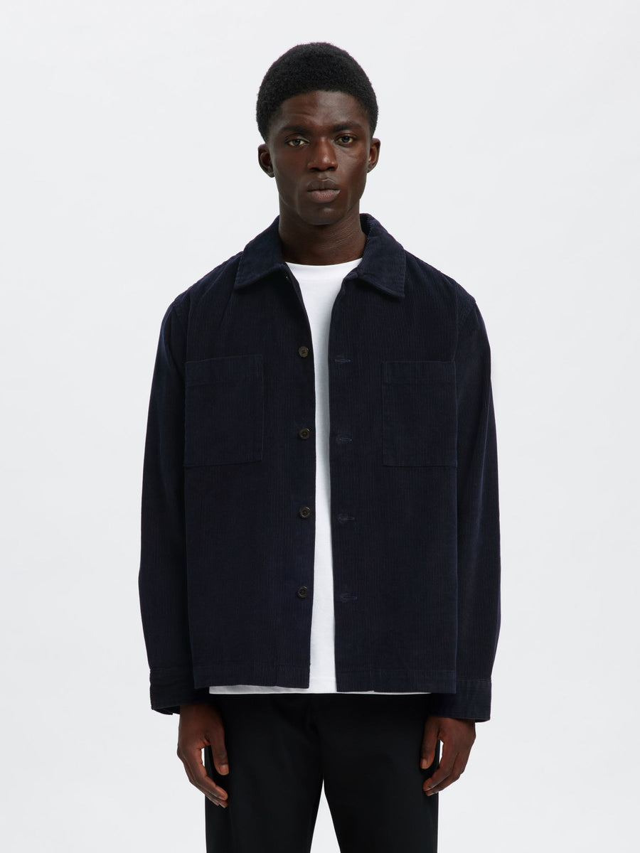 Selected Cordruoy Overshirt Sky Captain