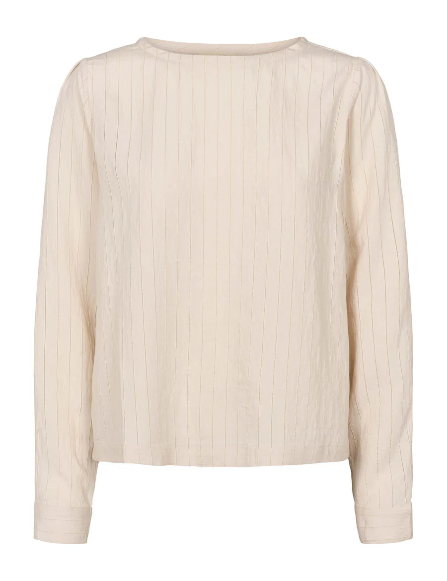 Esme Studios Malika Boatneck Blouse Perfectly Pale