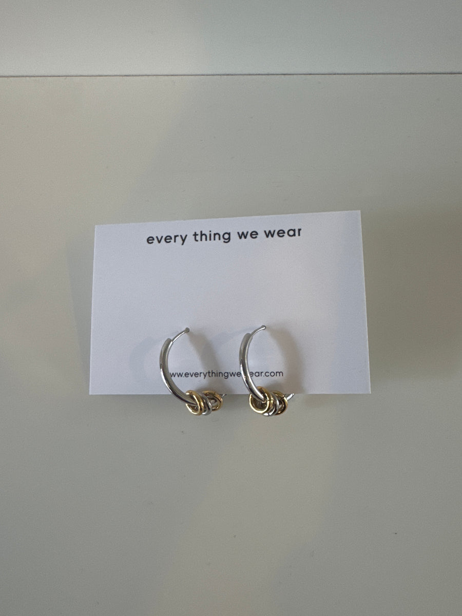 ETWW Silver Hoops With Removable Hoops