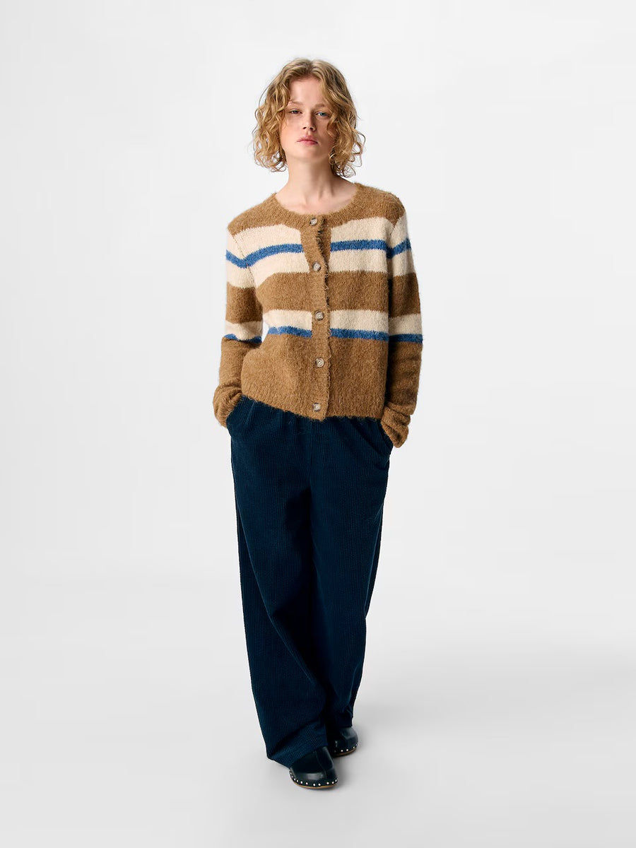 Object Objgalia Knit Cardigan Tannin Melange