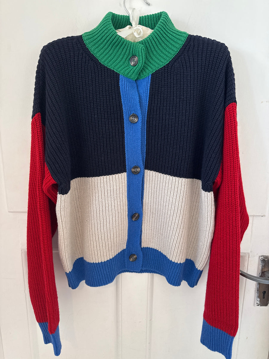 Bobo Choses Colour Block Knit Cardigan