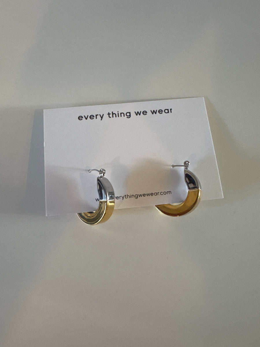ETWW Gold And Silver Chunky Hoop Earrings