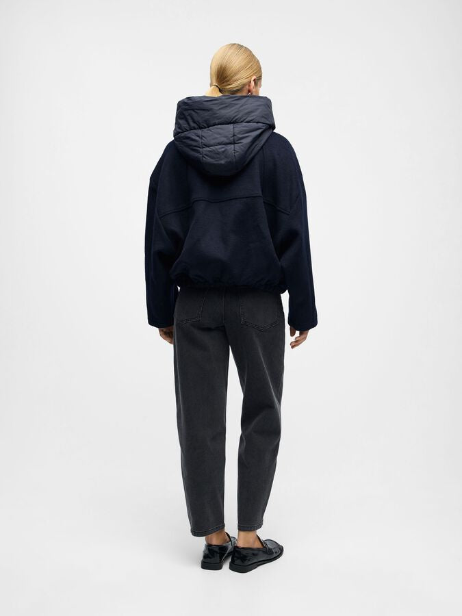 Object Objmoore Wool Bomber Jacket Navy