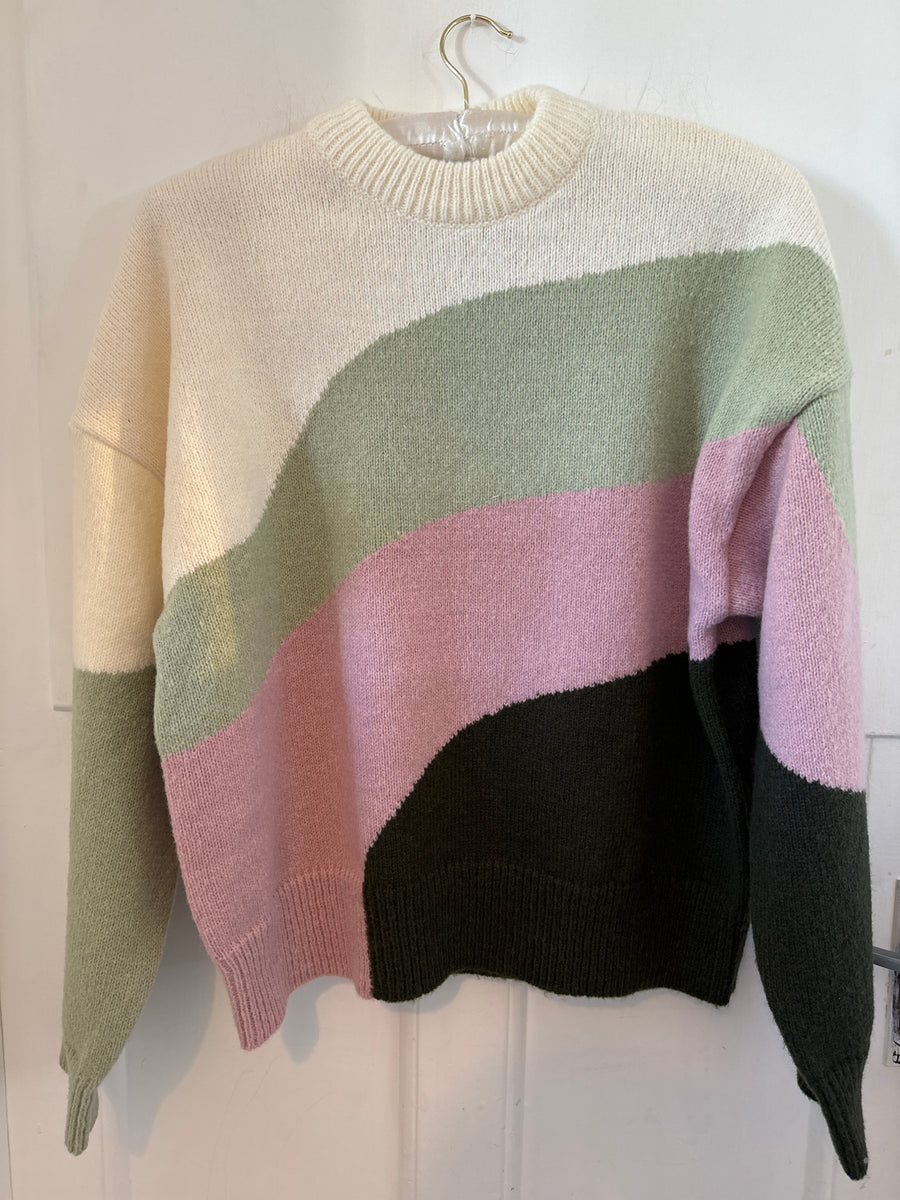 Jakke Sian Jumper Pink Green Swirl