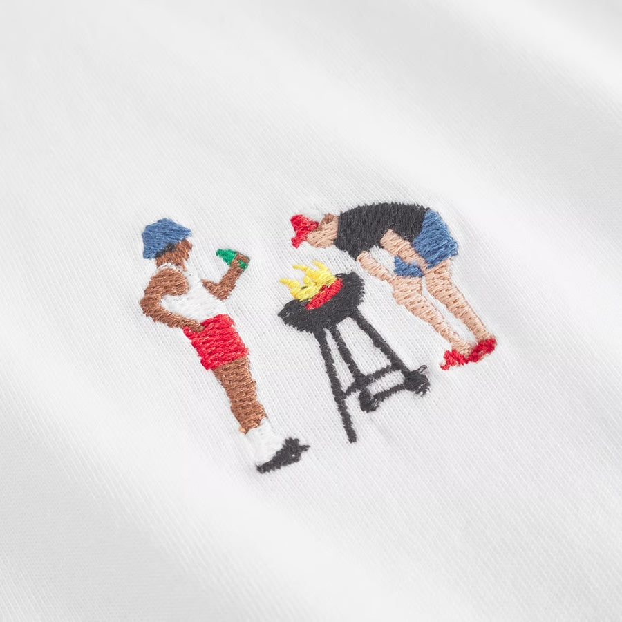 Dedicated T-Shirt BBQ Embroidered White