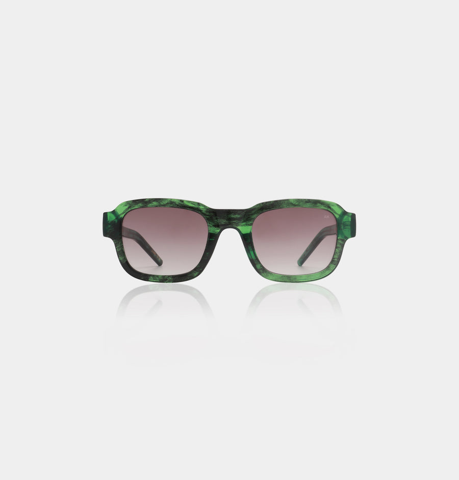 A.Kjæbede Halo Sunglasses Green Marble Sunnies