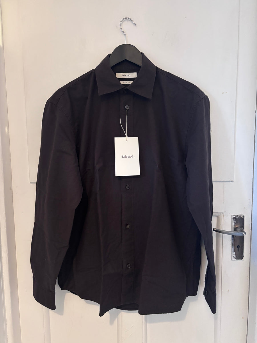 Selected Homme Rlxsinus Heavy Oxford Shirt Chocolate Torte