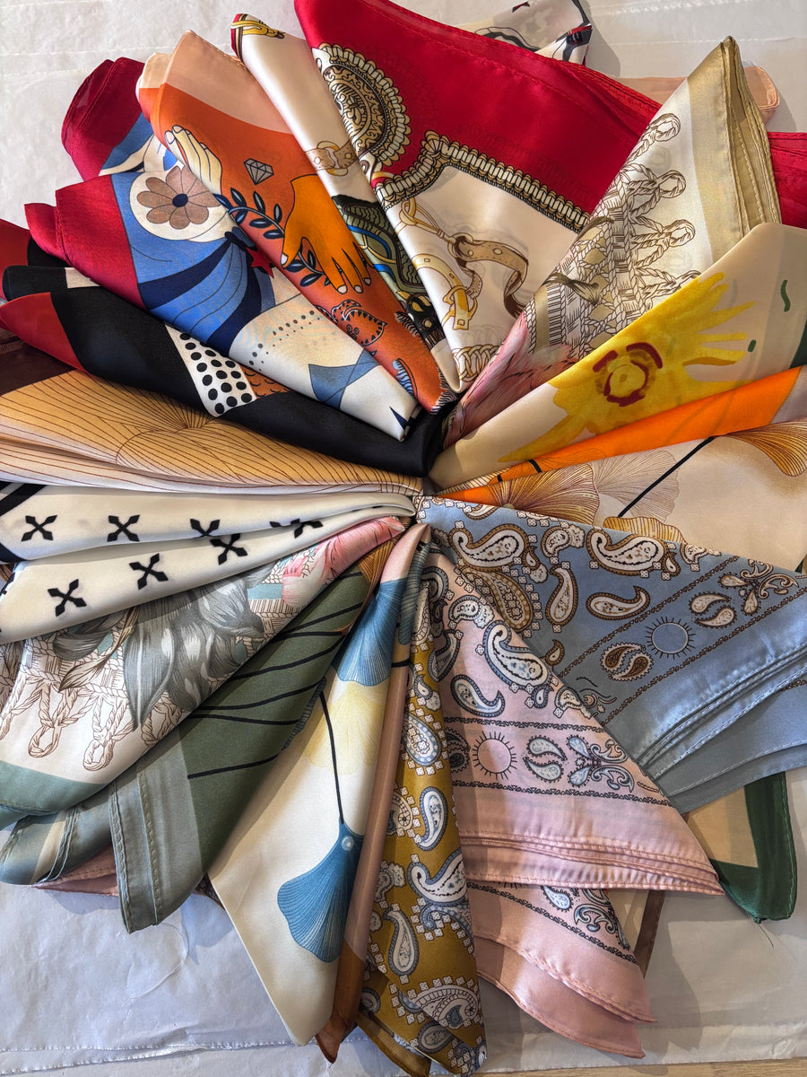 ETWW Printed Satin Scarves