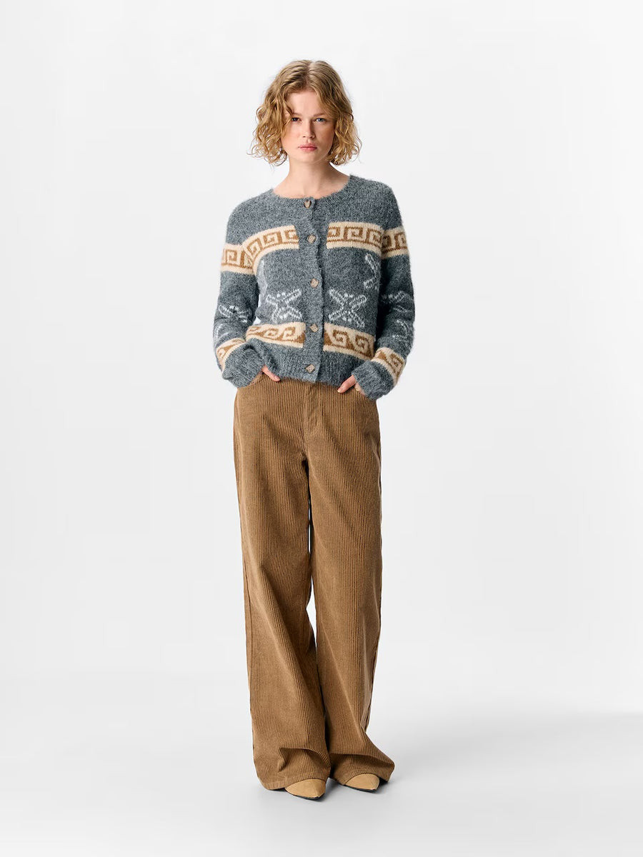 Object Objgalia Knit Cardigan Medium Grey