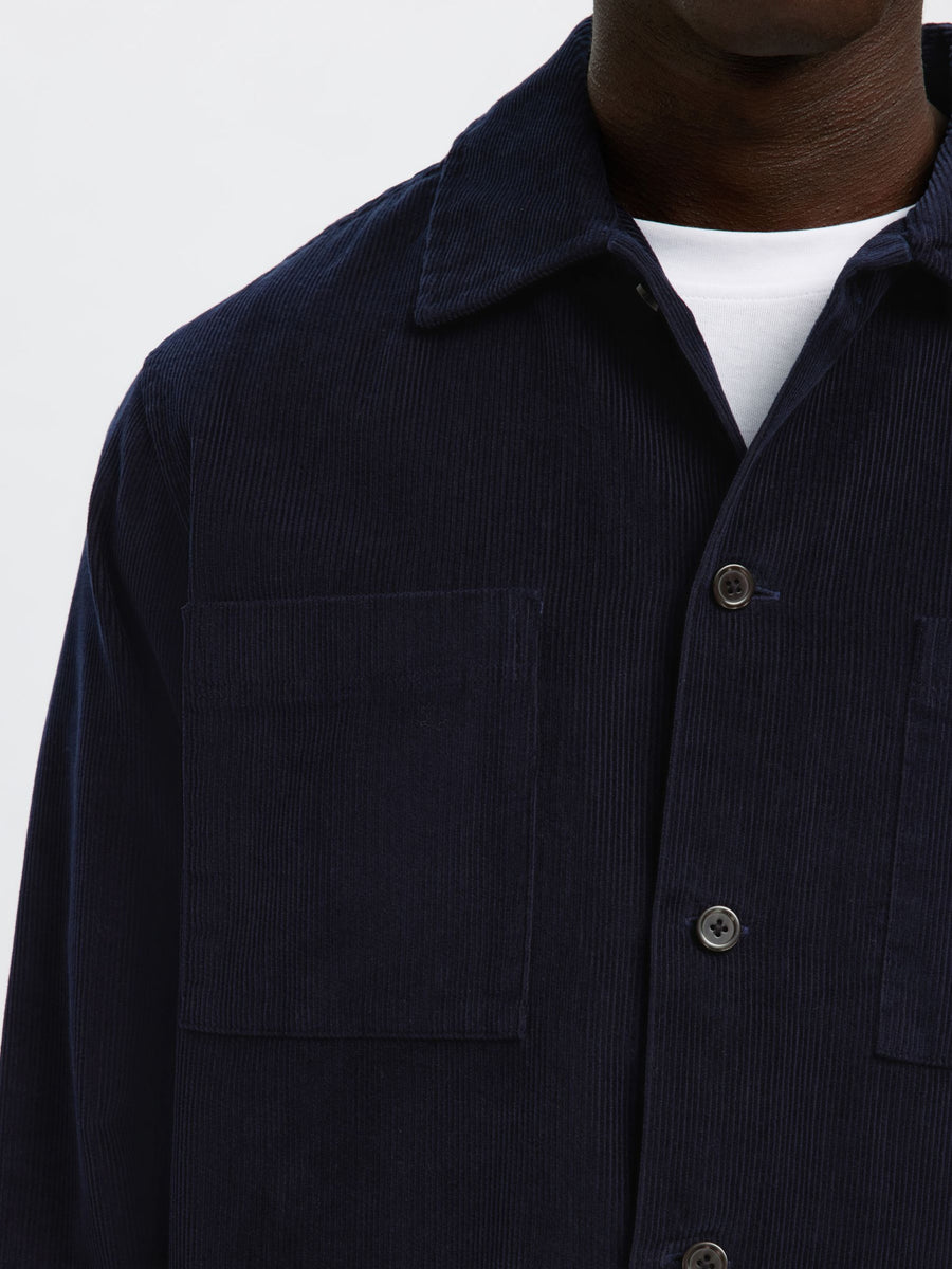 Selected Cordruoy Overshirt Sky Captain