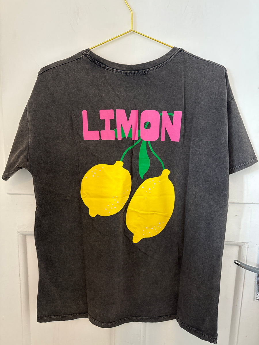 Graciela Limon Graphic T-Shirt Acid Wash Black One Size