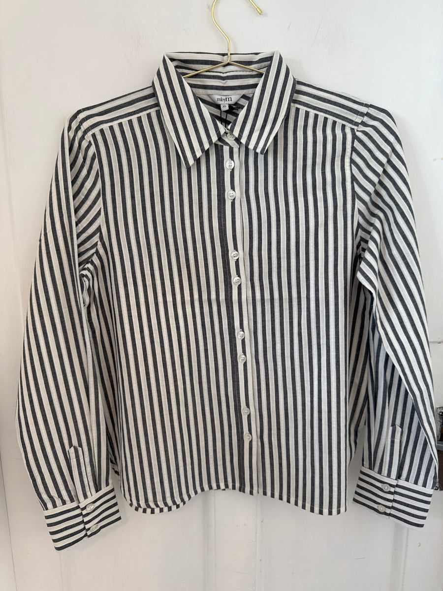 MbyM Cosmi Passion Shirt Blouse Grey Sugar Stripe
