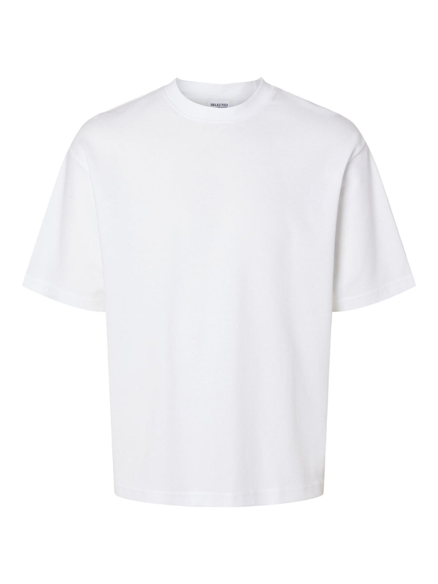 Selected Loose Fit T-shirt Bright White