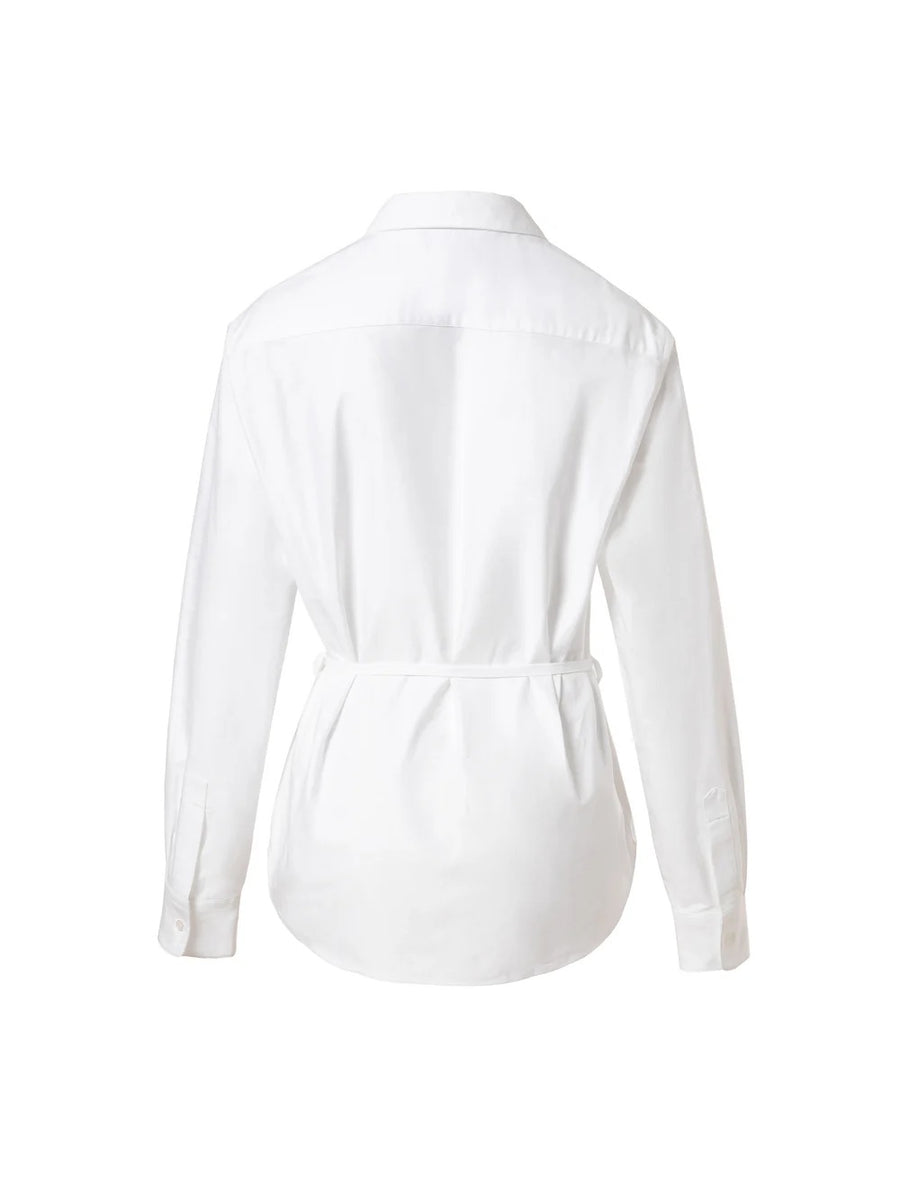 Jakke Tie Shirt Blouse White Cotton