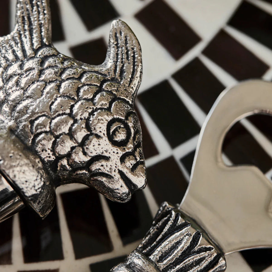House Doctor Bar accessories, HDFish, Antique silver