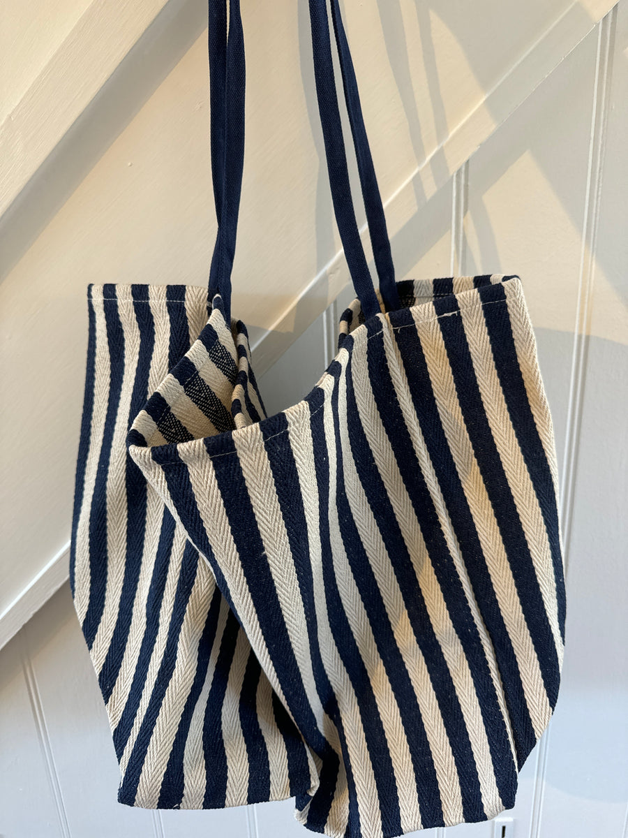 Every Thing We Wear Cotton Stripe Navy Beach Bag