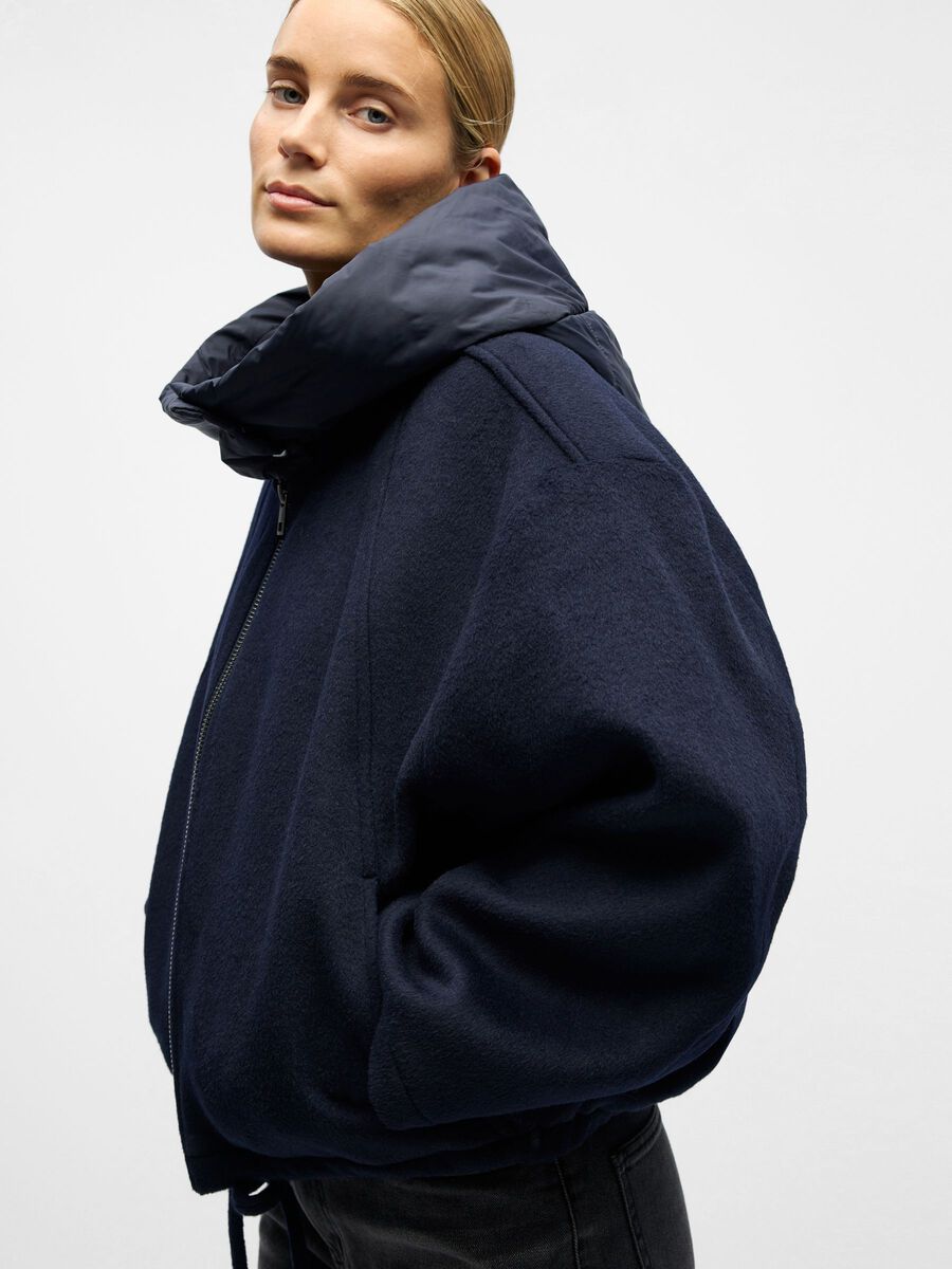 Object Objmoore Wool Bomber Jacket Navy