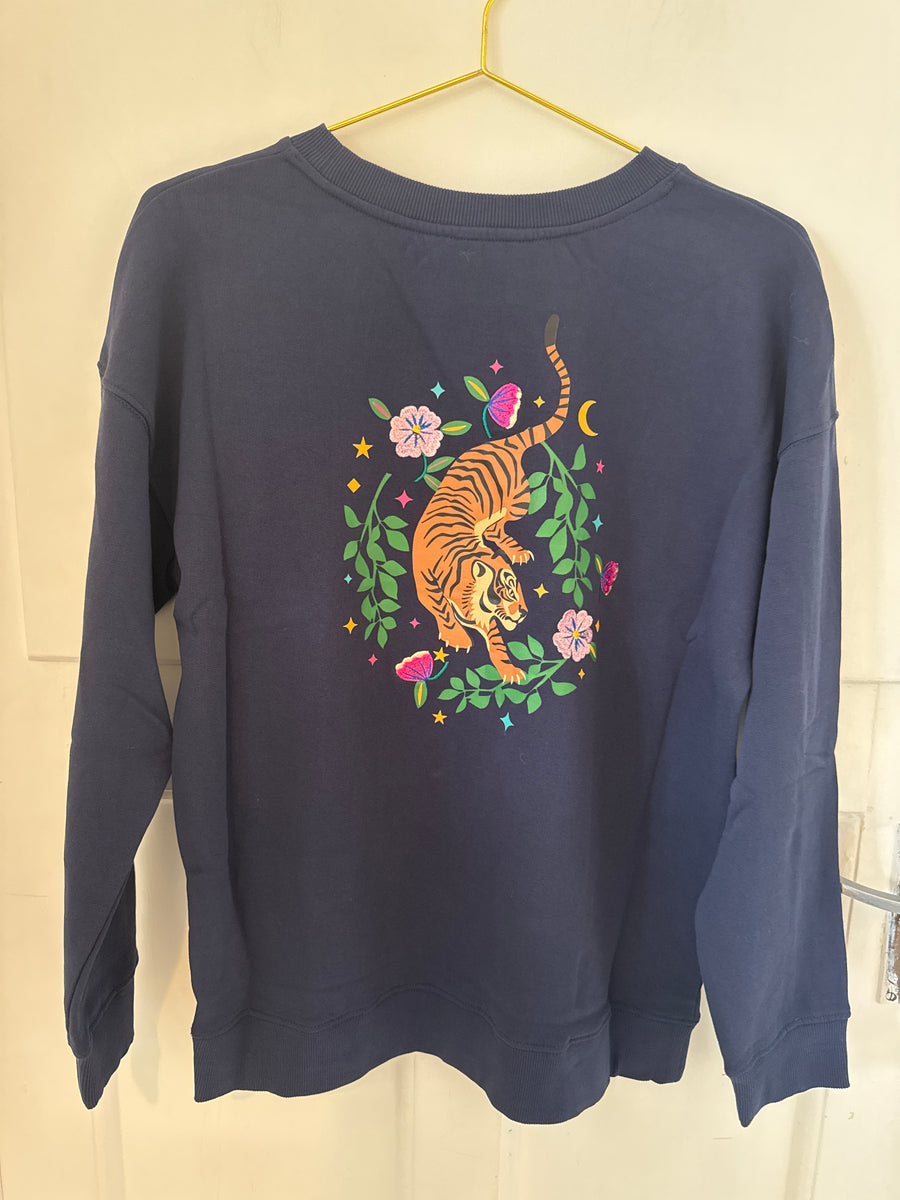 Sugarhill Brighton Eadie Relaxed Sweater Magic Tiger Print