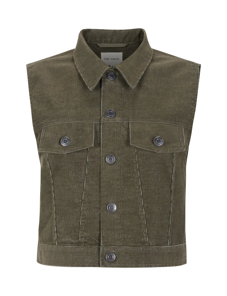 Esme Studios Parisa Vest Stone Gray