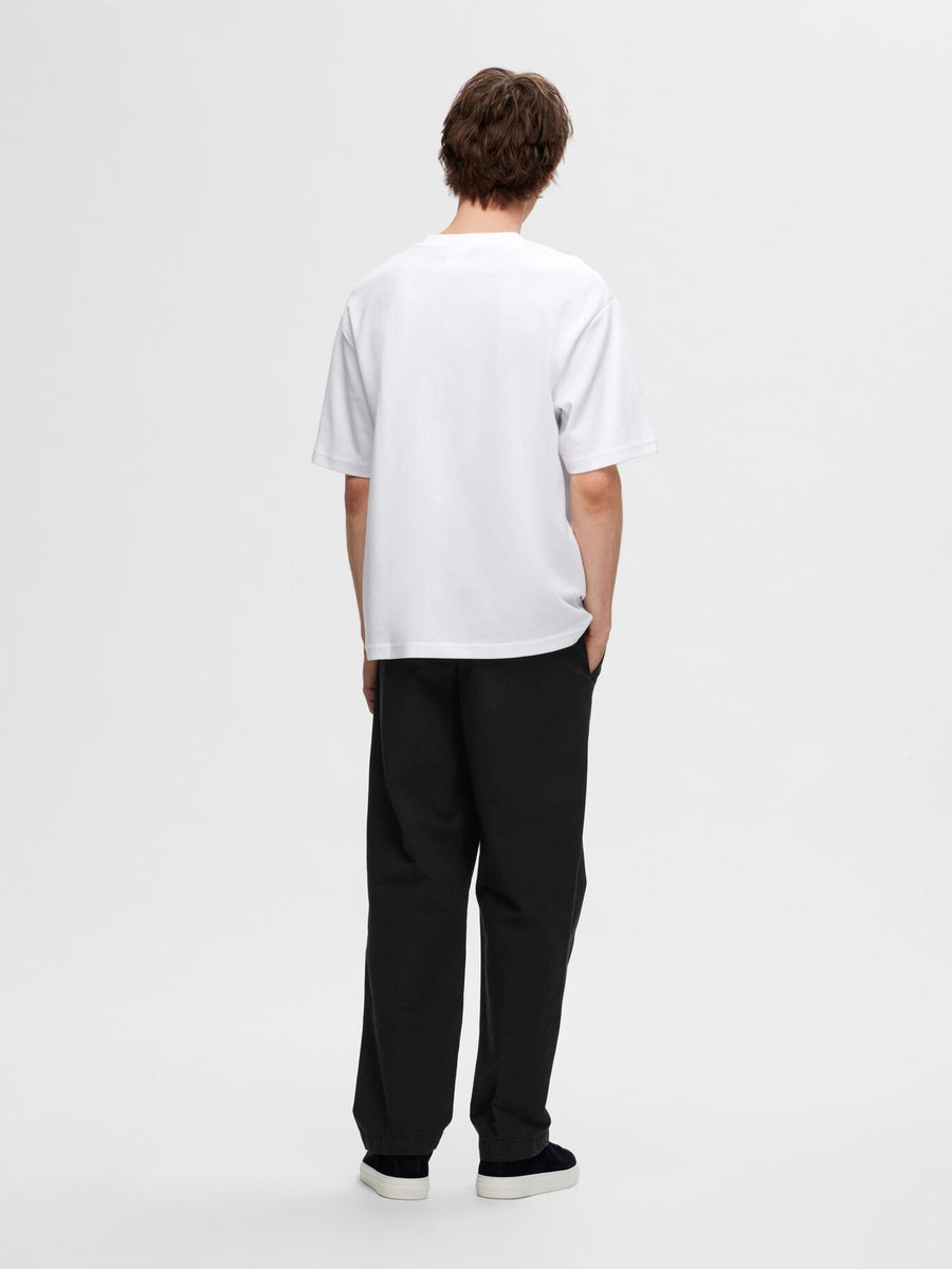 Selected Loose Fit T-shirt Bright White