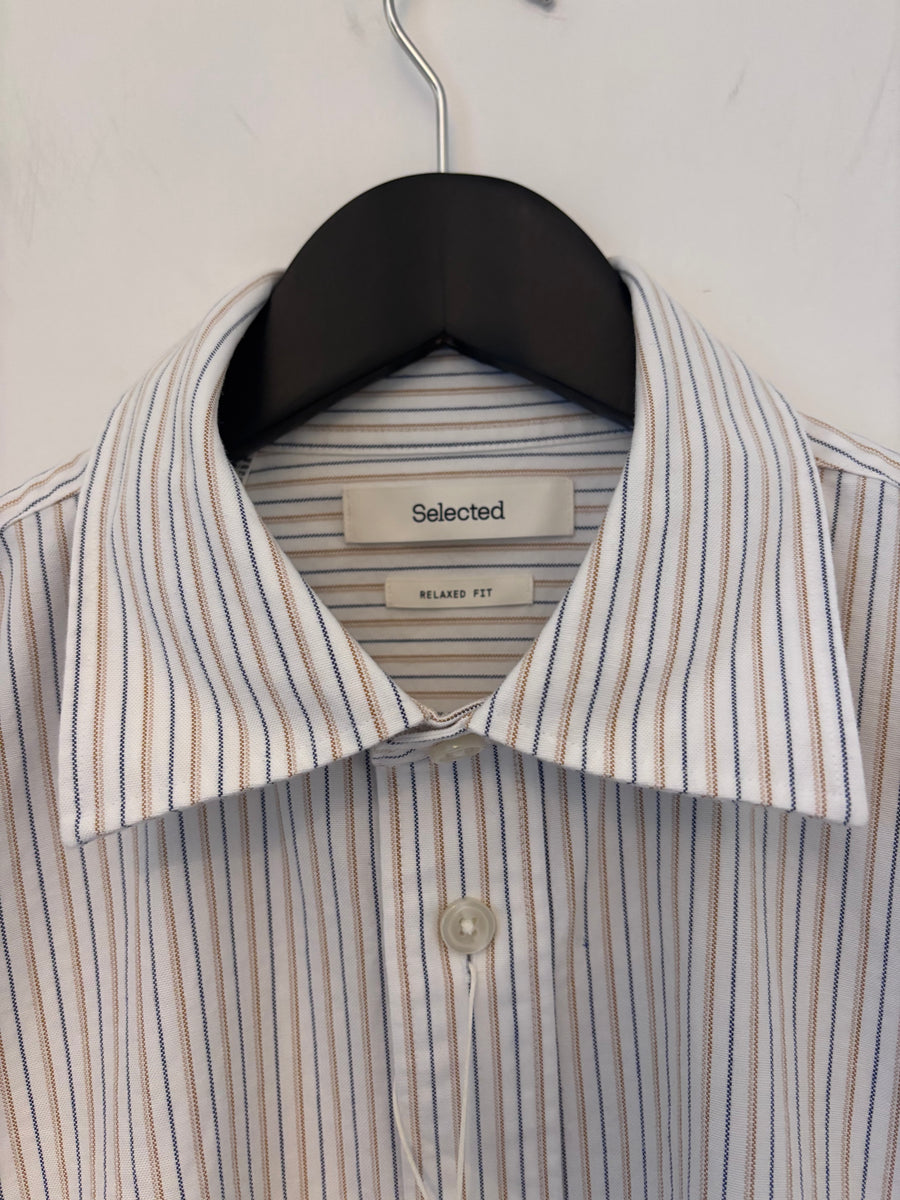 Selected Homme Rlxsinus Heavy Oxford Shirt White/Multi