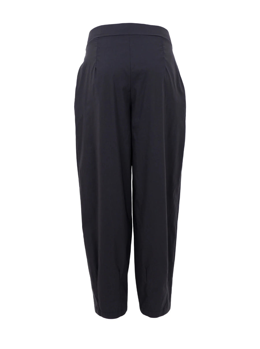 Black Colour Davina Black Barrel Pant