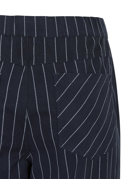 Esme Studios Lexi Trousers Navy Pinstripe GOTS Certified