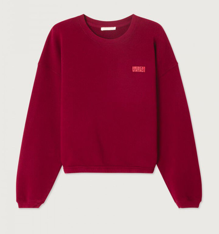 American Vintage Izubird Sweatshirt Vintage Cherry Red