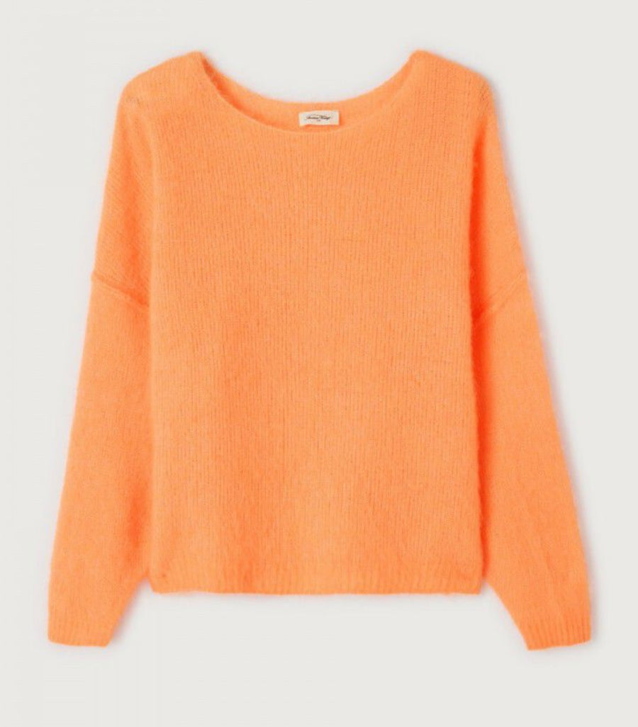 American Vintage Yanbay Florescent Orange Jumper Sweater