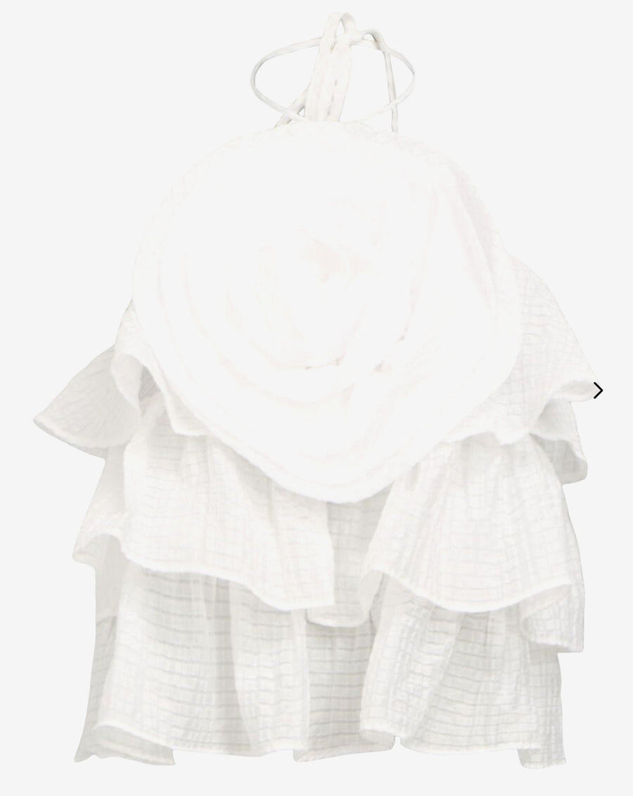 Object Britney Halterneck Singlet Top in White