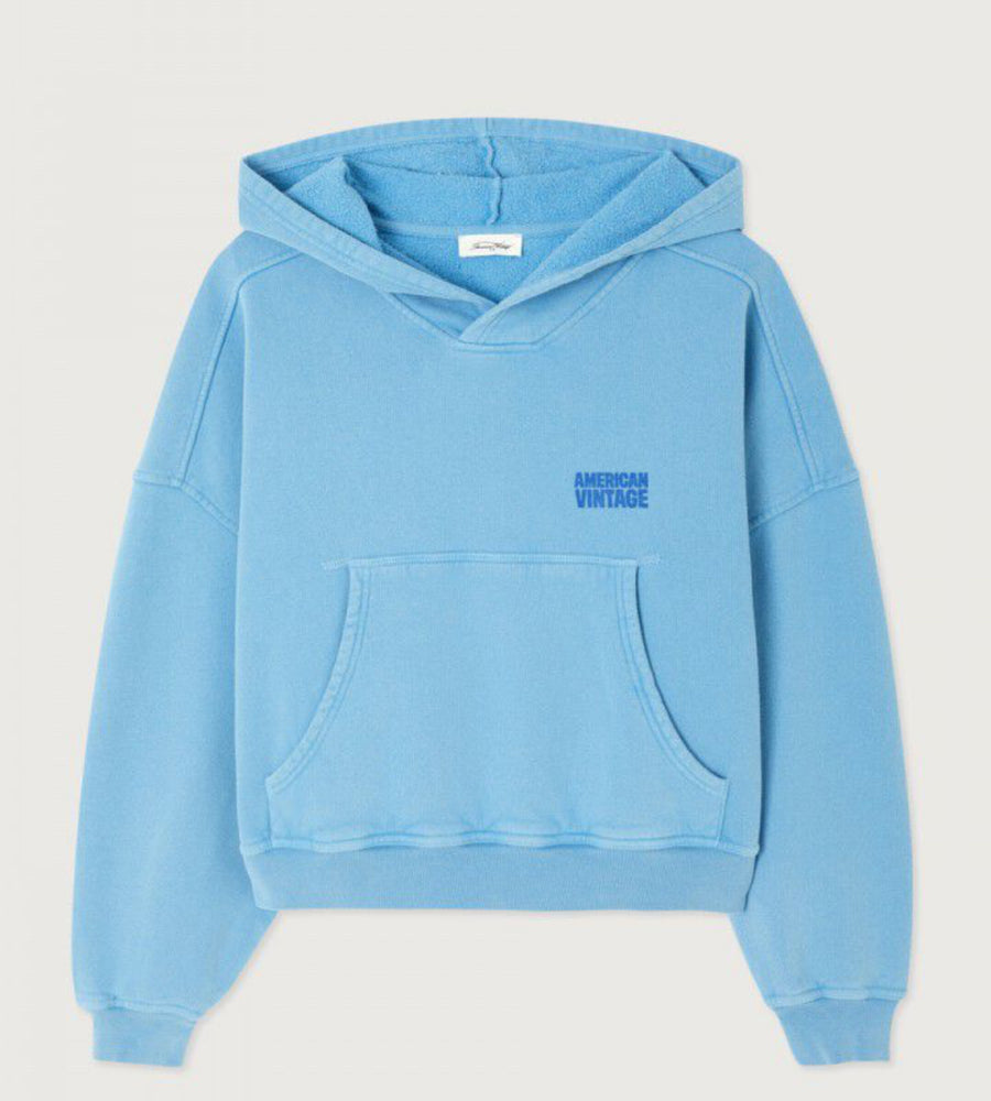 American Vintage Plizzy Hoodie Sky Blue