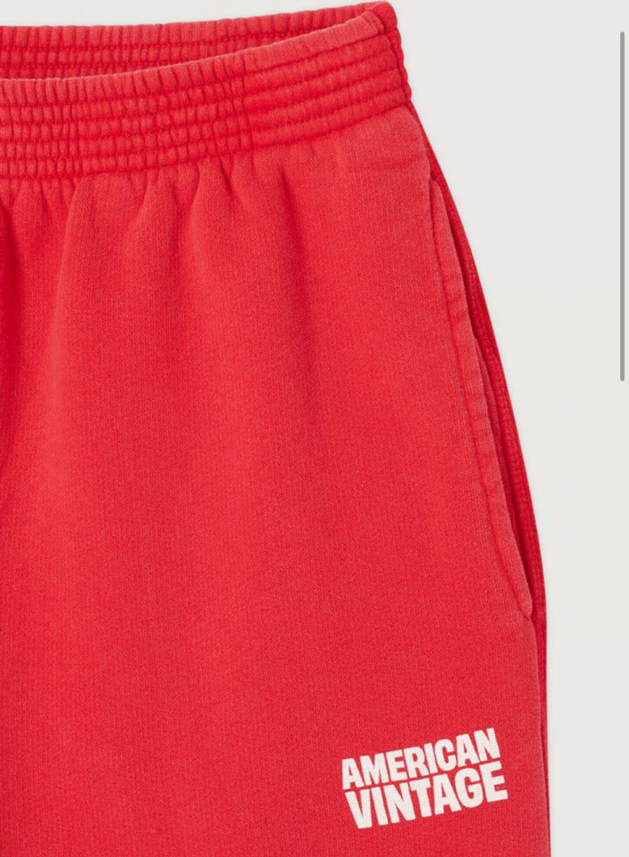 American Vintage Plizzy Joggers Vulcan Red