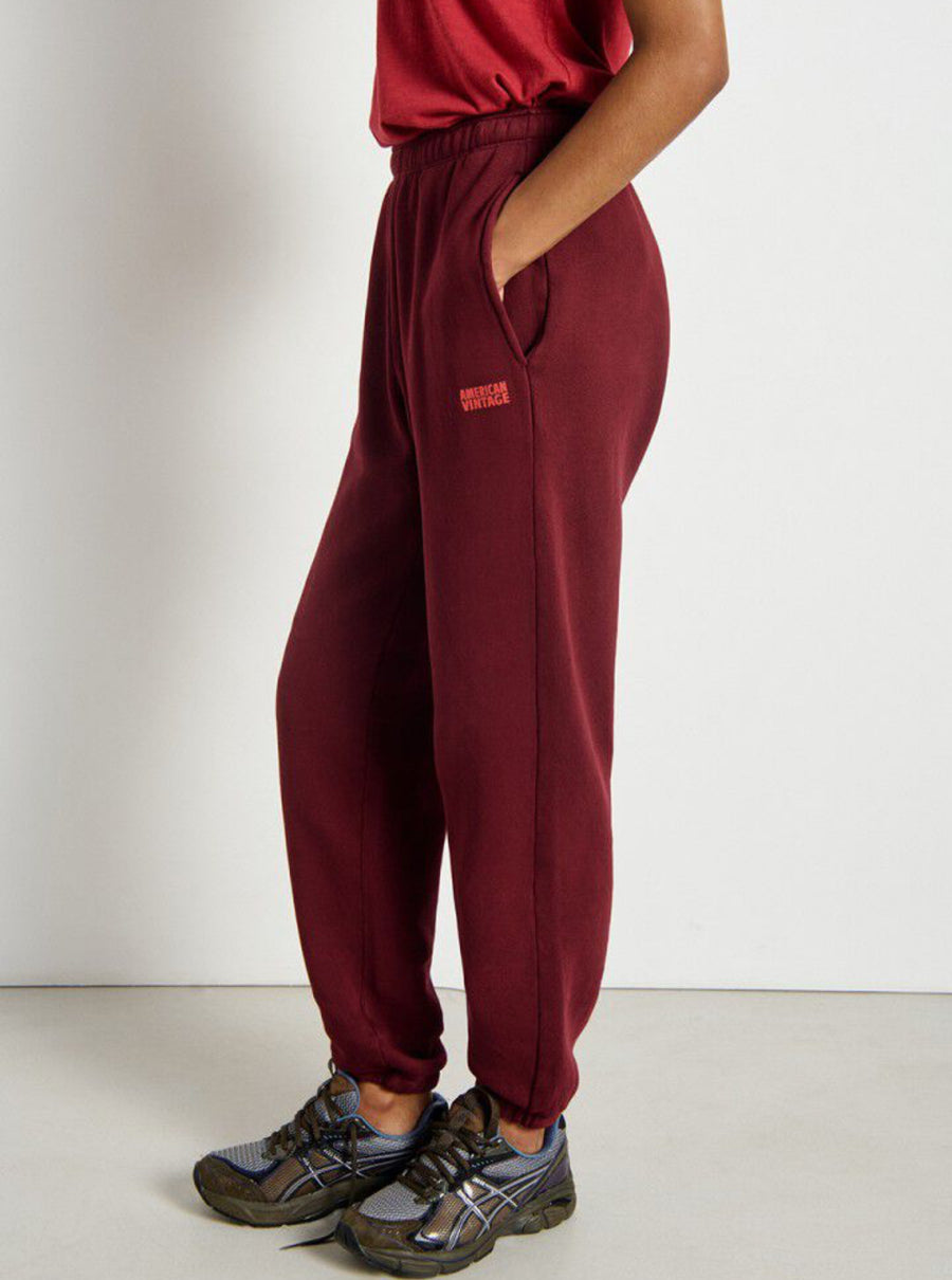American Vintage Joggers Vintage Cherry Red