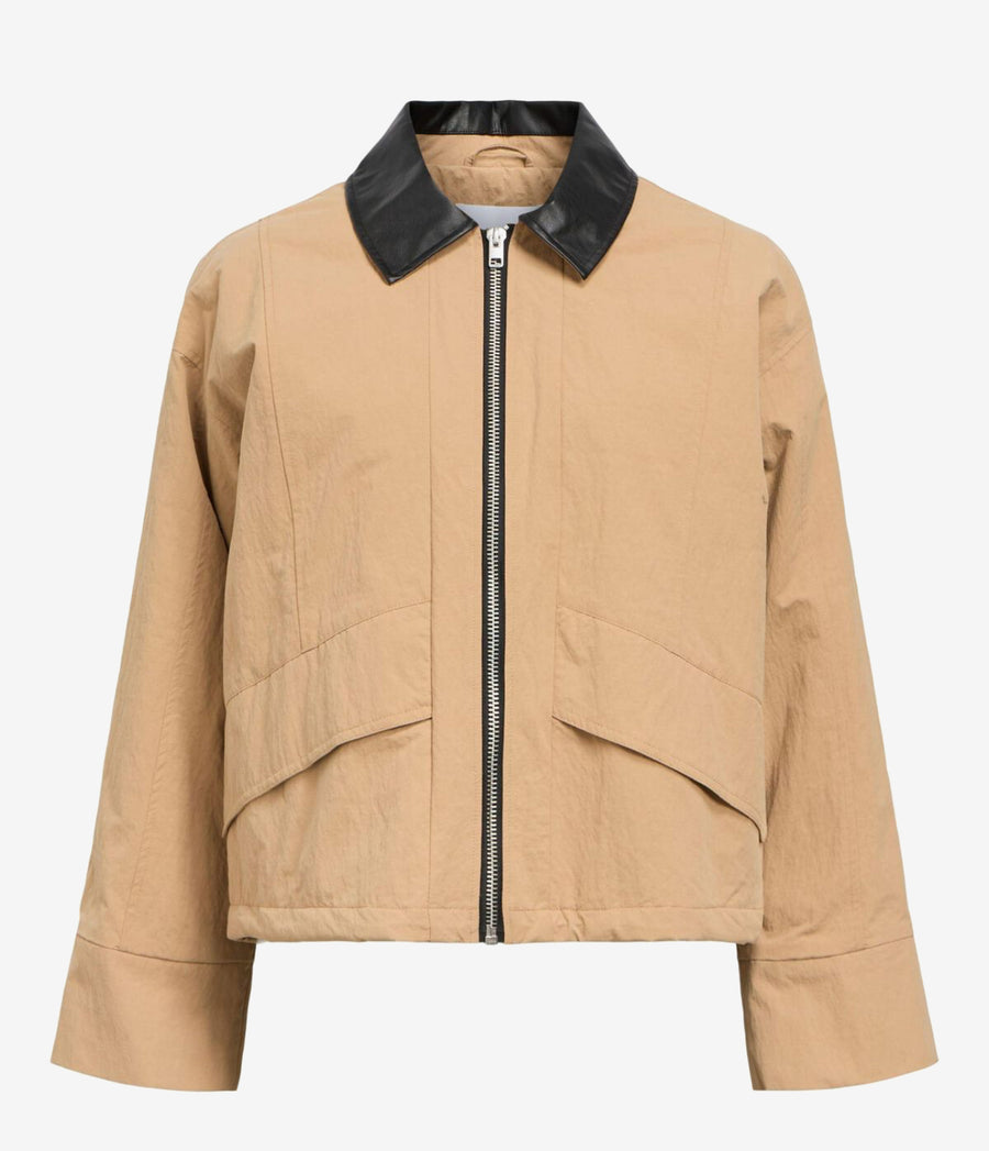 Object Benedict padded Jacket Faux Leather Collar