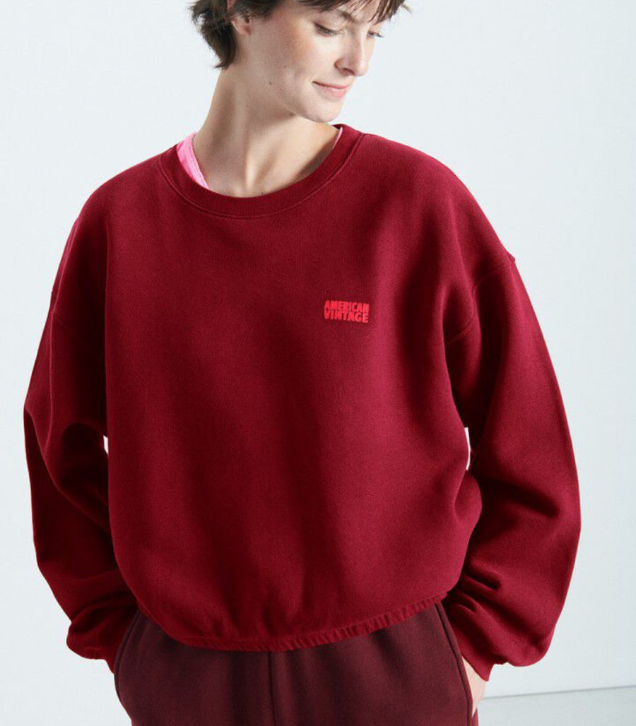 American Vintage Izubird Sweatshirt Vintage Cherry Red