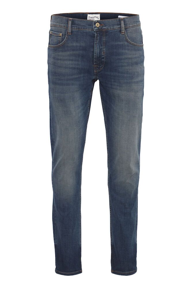 Solid Tomy Joy Powerflex Slim Leg Jeans Mid Blue