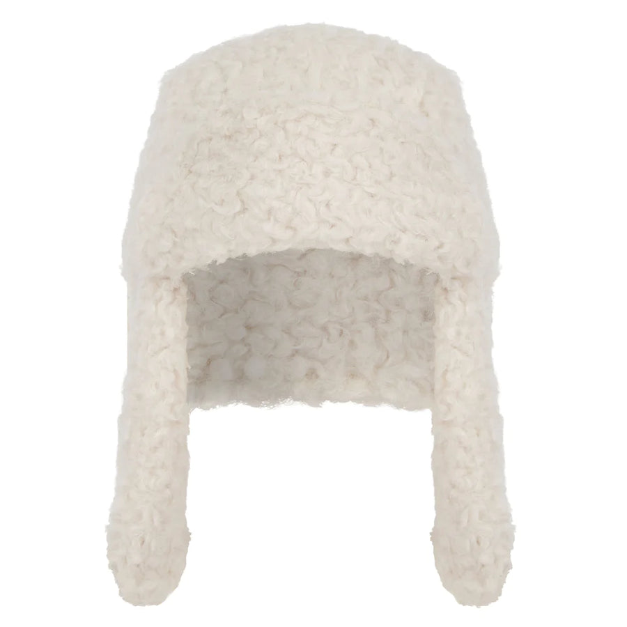 Nooki Billie Faux Fur Trapper Hat Cream Natural