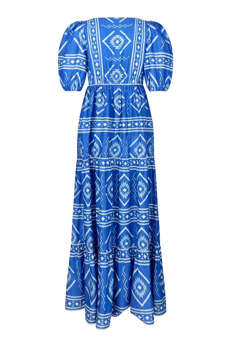 Lollys Laundry Gambo Maxi Dress Blue Batik Print
